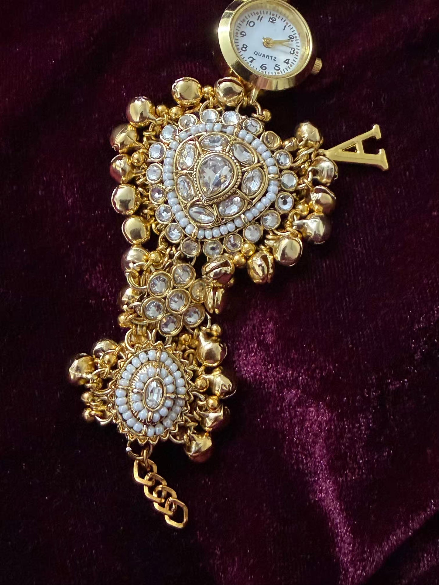Kundan Gold Maharani Watch Design Heritage Bracelet
