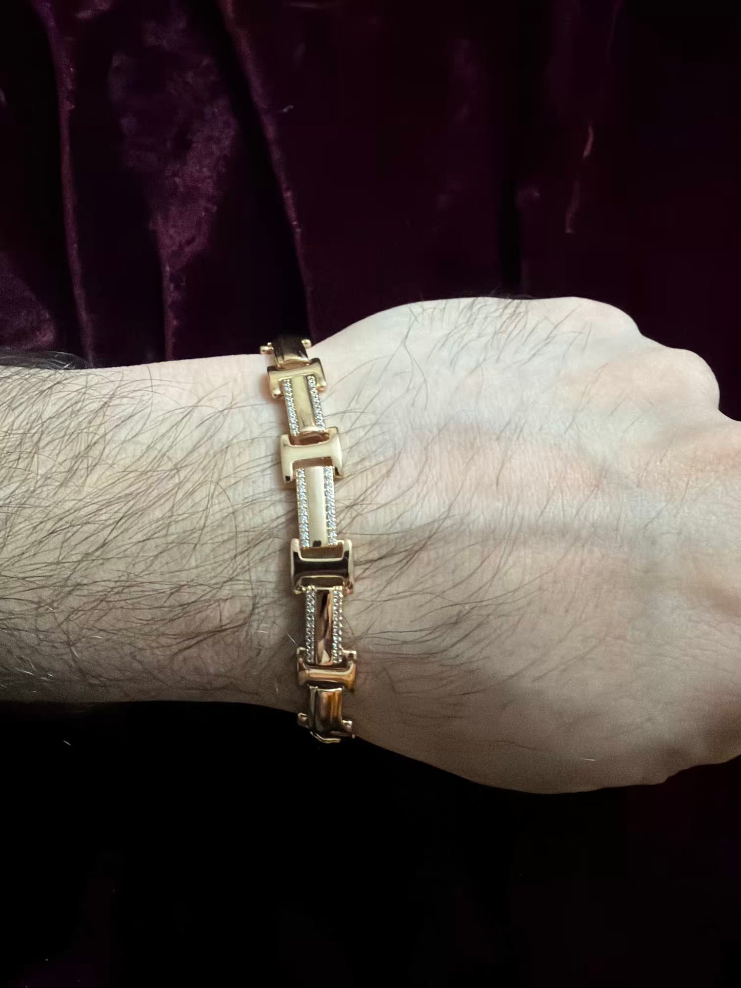 Chain Diamond Men's Rakhi Bracelet
