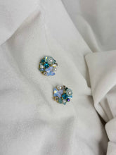 Load image into Gallery viewer, Blue Butterfly Small Pearly Earrings Studs - Gold Plated
