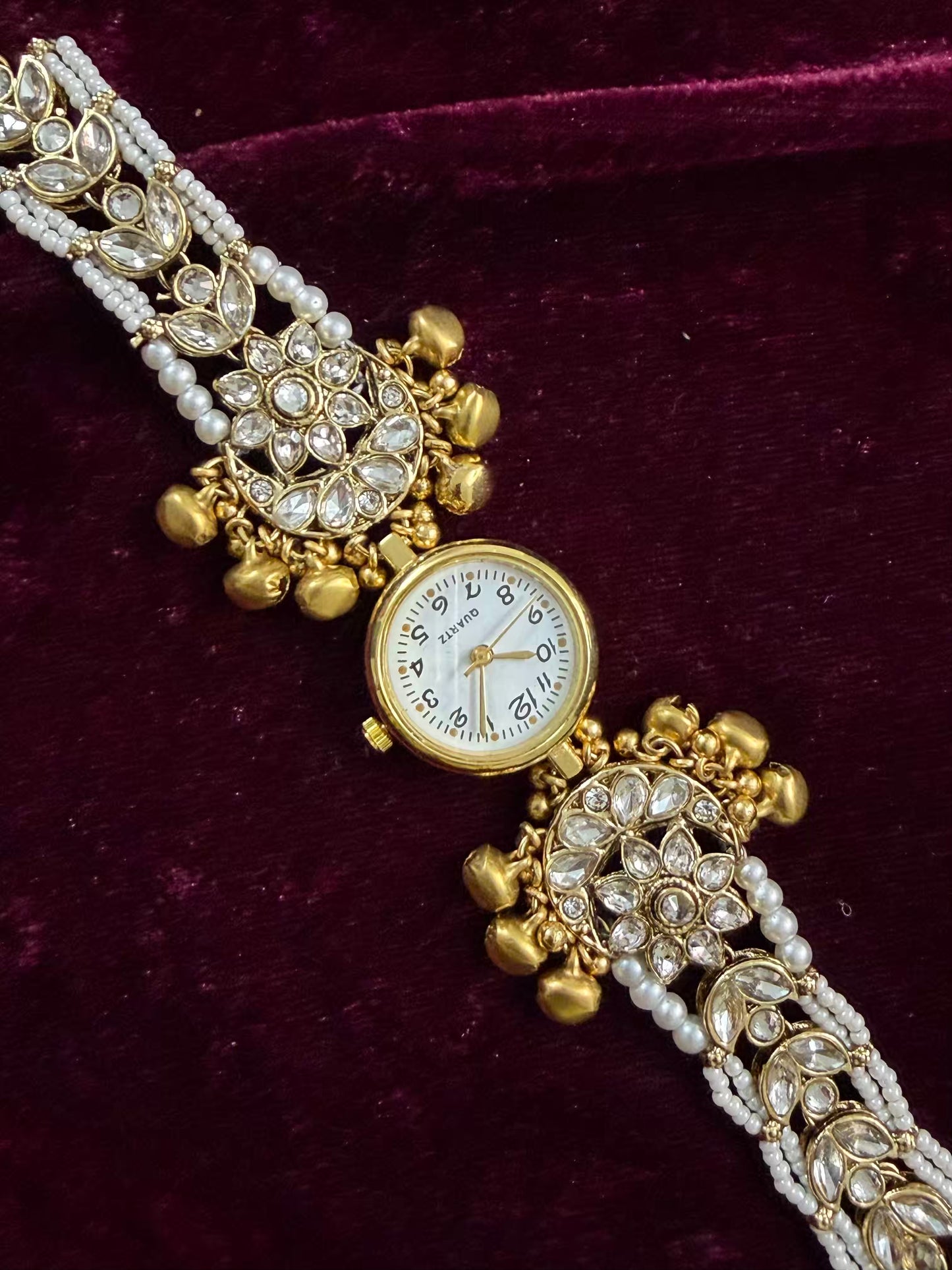 Kundan Gold Maharani Watch Design Heritage Bracelet