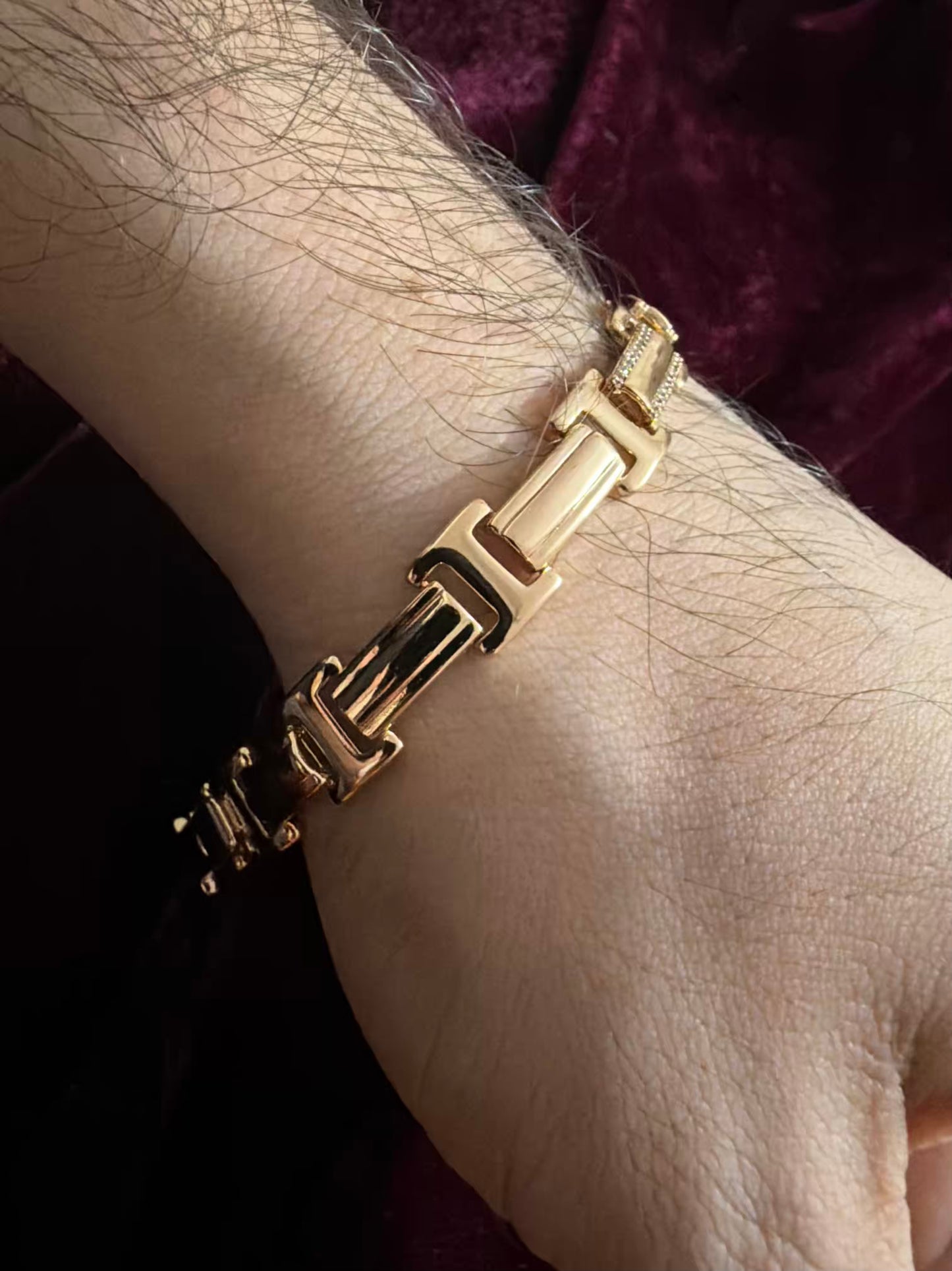 Chain Diamond Men's Rakhi Bracelet