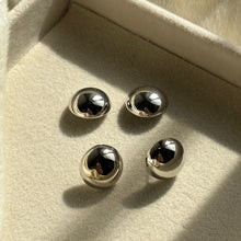 Load image into Gallery viewer, Queen Double Two Way Coin Style StudsSmall Earrings - Silver Plated
