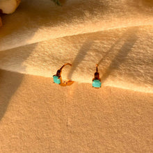 Load image into Gallery viewer, Sky Blue Tiny Bali Earrings - Gold Plated
