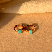 Load image into Gallery viewer, Sky Blue Tiny Bali Earrings - Gold Plated
