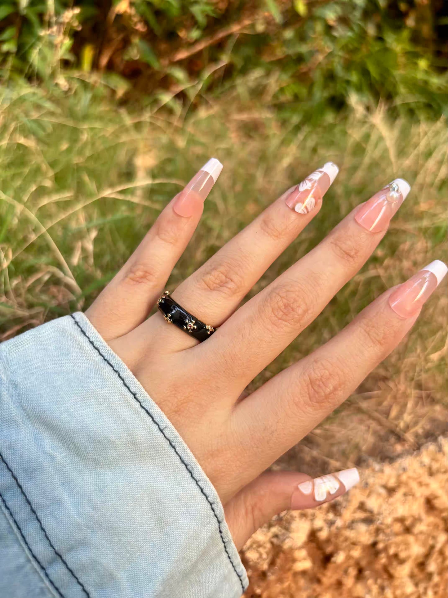 Black Stars Ring - Adjustable