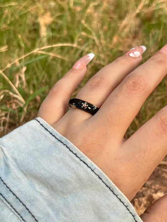 Black Stars Ring - Adjustable