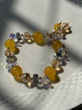 Load image into Gallery viewer, Yellow Aventurine Hybrid Beaded Magic Shining Crystals Bracelet ( Stretchable)
