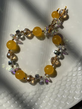 Load image into Gallery viewer, Yellow Aventurine Hybrid Beaded Magic Shining Crystals Bracelet ( Stretchable)
