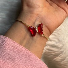 Load image into Gallery viewer, Red Butterfly Bracelet

