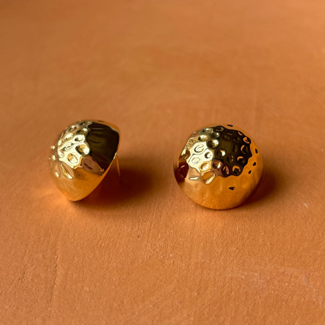 Rounded StudsStyle Earrings - Gold Plated