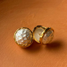 Load image into Gallery viewer, Rounded Pearls StudsStyle Earrings - Gold Plated
