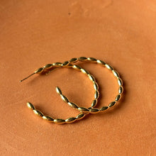 Load image into Gallery viewer, Slim Punchy Hoops Earrings - Gold Plated

