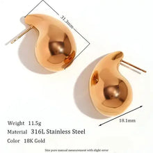 Load image into Gallery viewer, Drop Shaped Studs - Silver / Rose Gold
