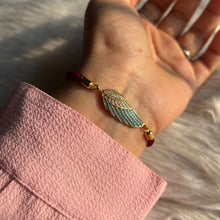 Load image into Gallery viewer, Feathers Bracelet in Maroon Band
