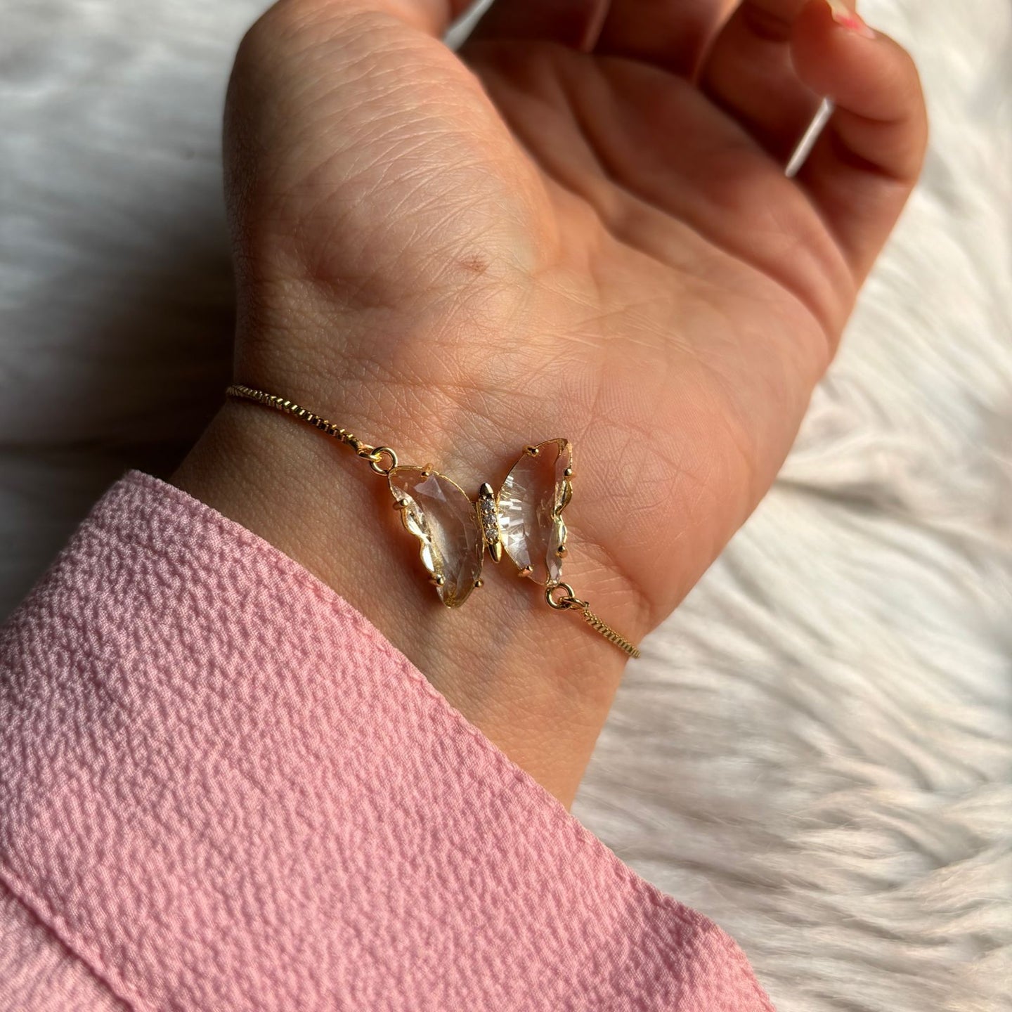 Transparent Butterfly Bracelet