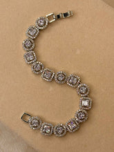 Load image into Gallery viewer, Solitaire Diamonds Tennis Bracelet - Silver
