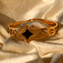 Load image into Gallery viewer, Black Diamond Stars Kadha Bracelet Bangle ( Gold )
