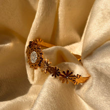 Load image into Gallery viewer, Sunflower Loaded Kada Bracelet Bangle Slip On -  Gold
