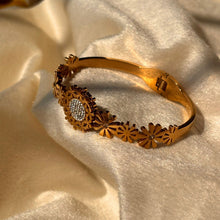 Load image into Gallery viewer, Sunflower Loaded Kada Bracelet Bangle Slip On -  Gold
