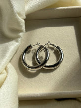 Load image into Gallery viewer, Diana Hoops Earrings - Silver Plated
