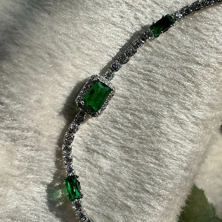Emerald Glow Bracelet - Adjustable