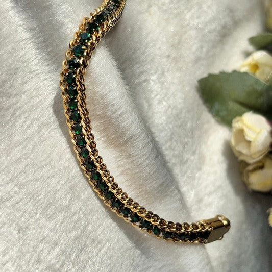 Emerald Shimmer Strand Bracelet