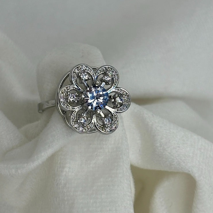 Crystal Peak Ring - Adjustable