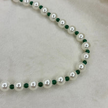 Load image into Gallery viewer, Elegant Pearl-Emerald Strand
