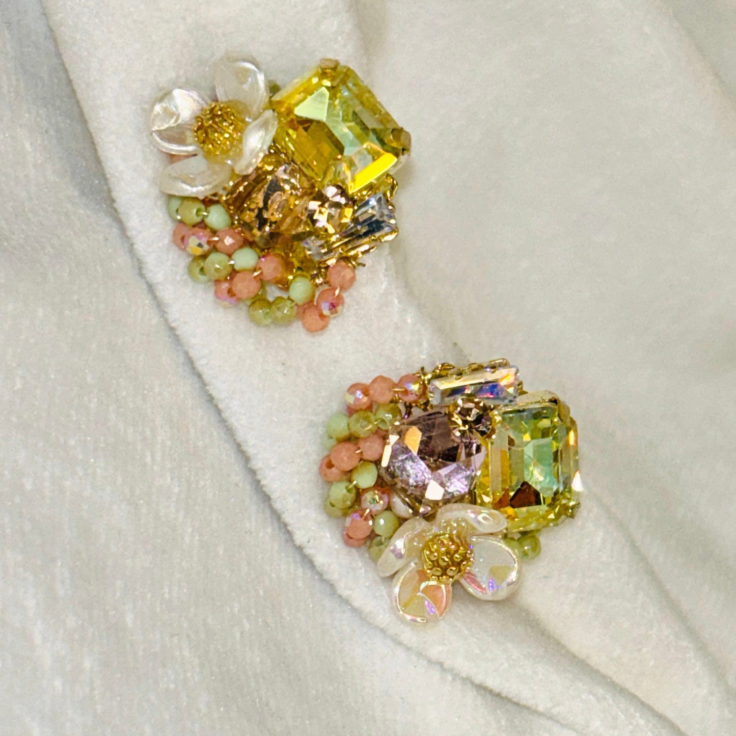 Yellow Orange Ear Studs Earring