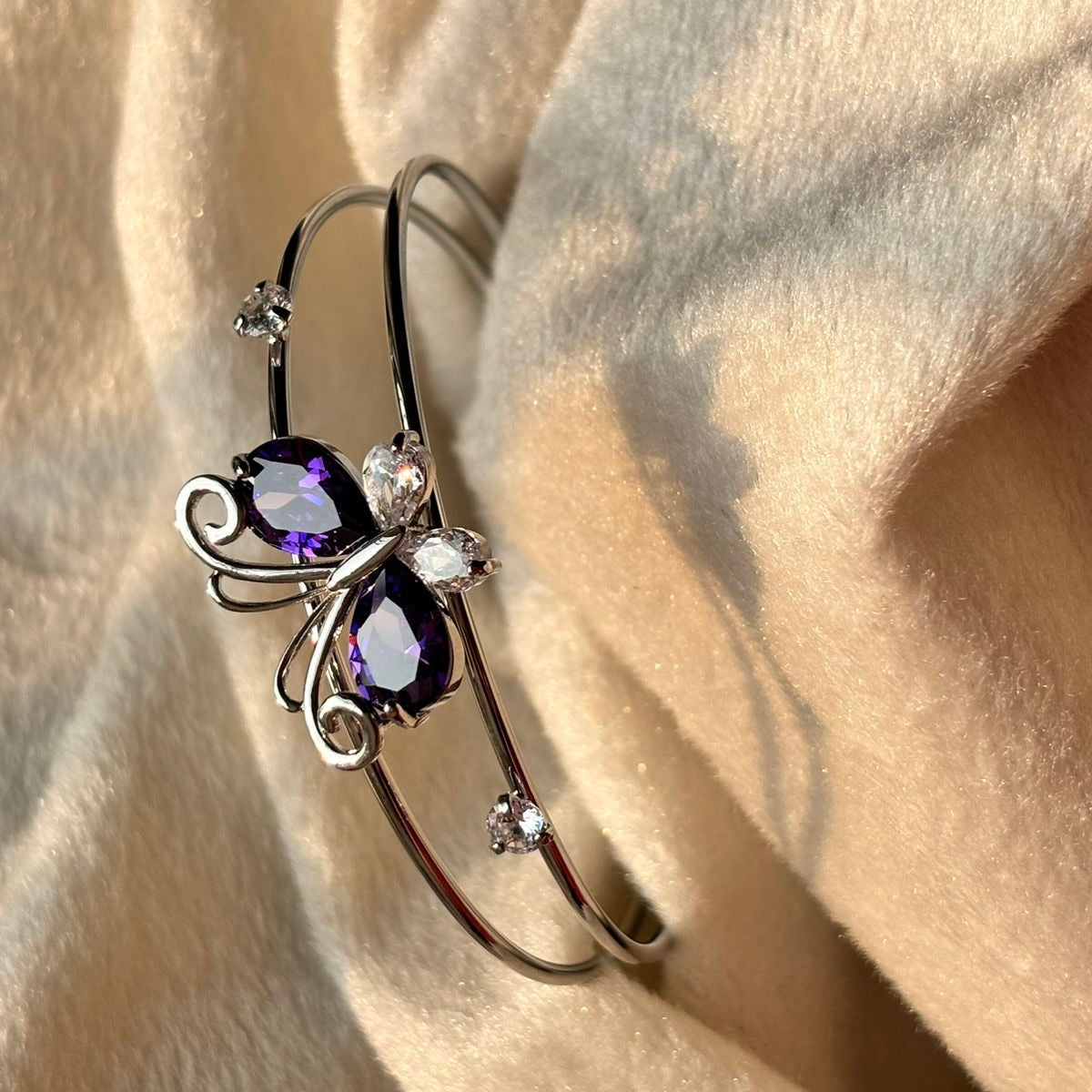 Purple Butterfly Bracelet