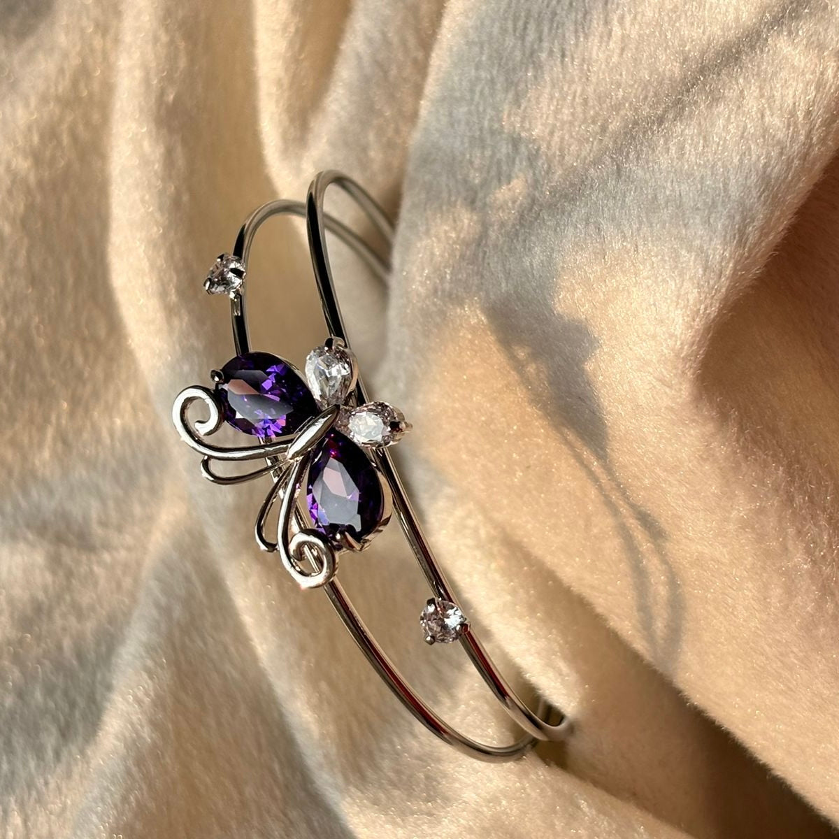 Purple Butterfly Bracelet