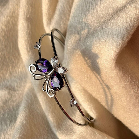 Purple Butterfly Bracelet