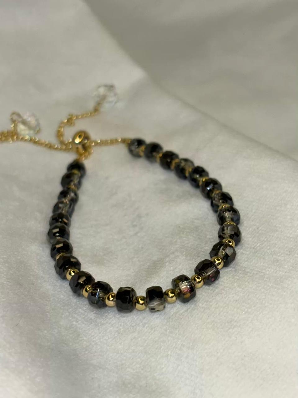 Black Crystals Bracelet To Keep Away Negative Vibes