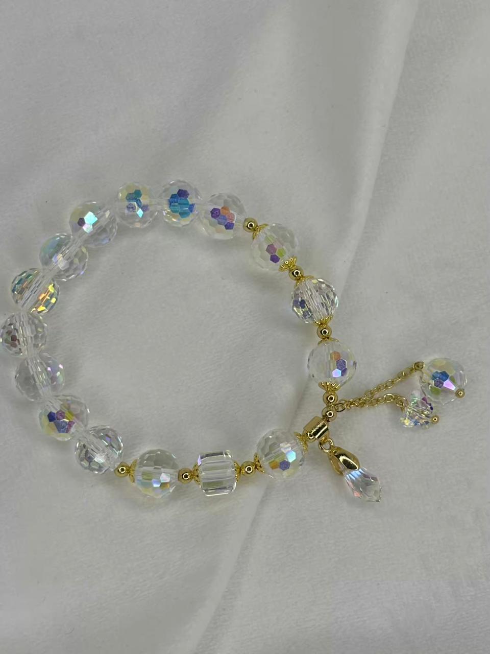 Big Clear Crystals Bracelet for Healing and Positive Vibes