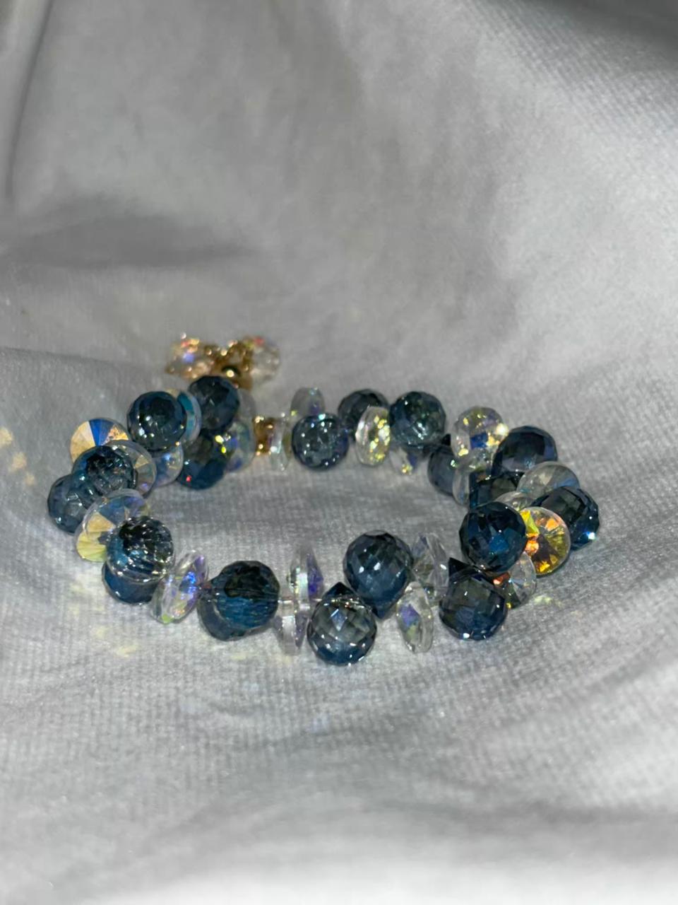 Blue Crystals Bracelet Healing to relieve Stress Anxiety