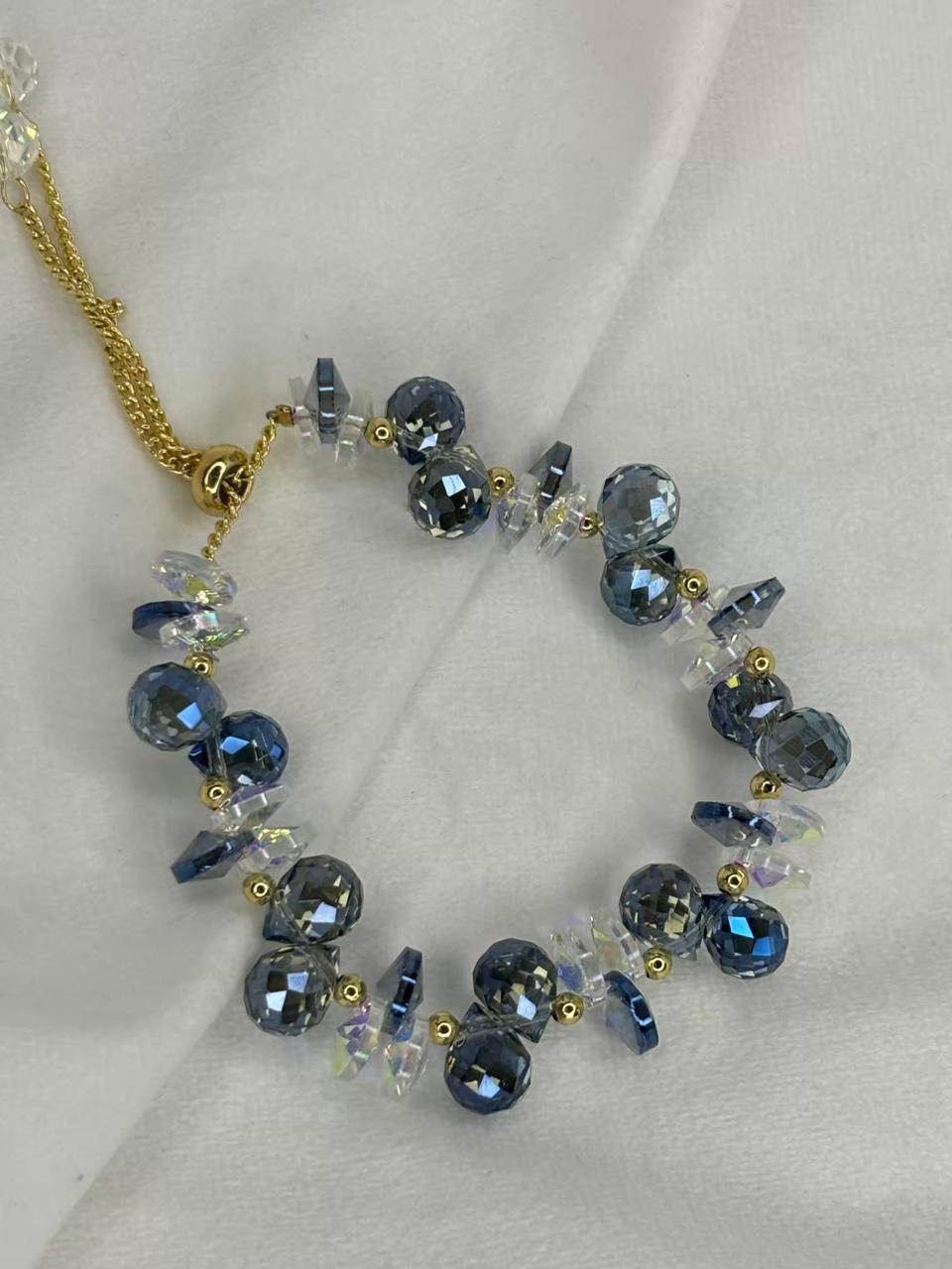Blue Crystals Bracelet Healing to relieve Stress Anxiety