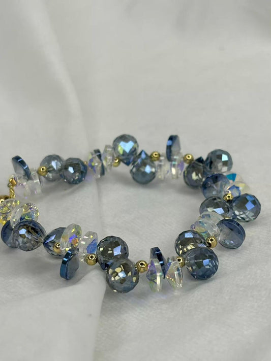Blue Crystals Bracelet Healing to relieve Stress Anxiety