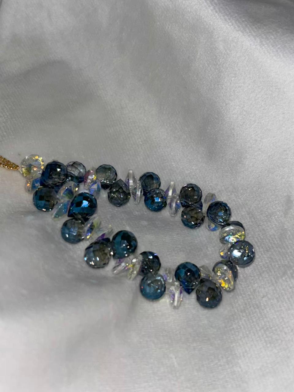 Blue Crystals Bracelet Healing to relieve Stress Anxiety