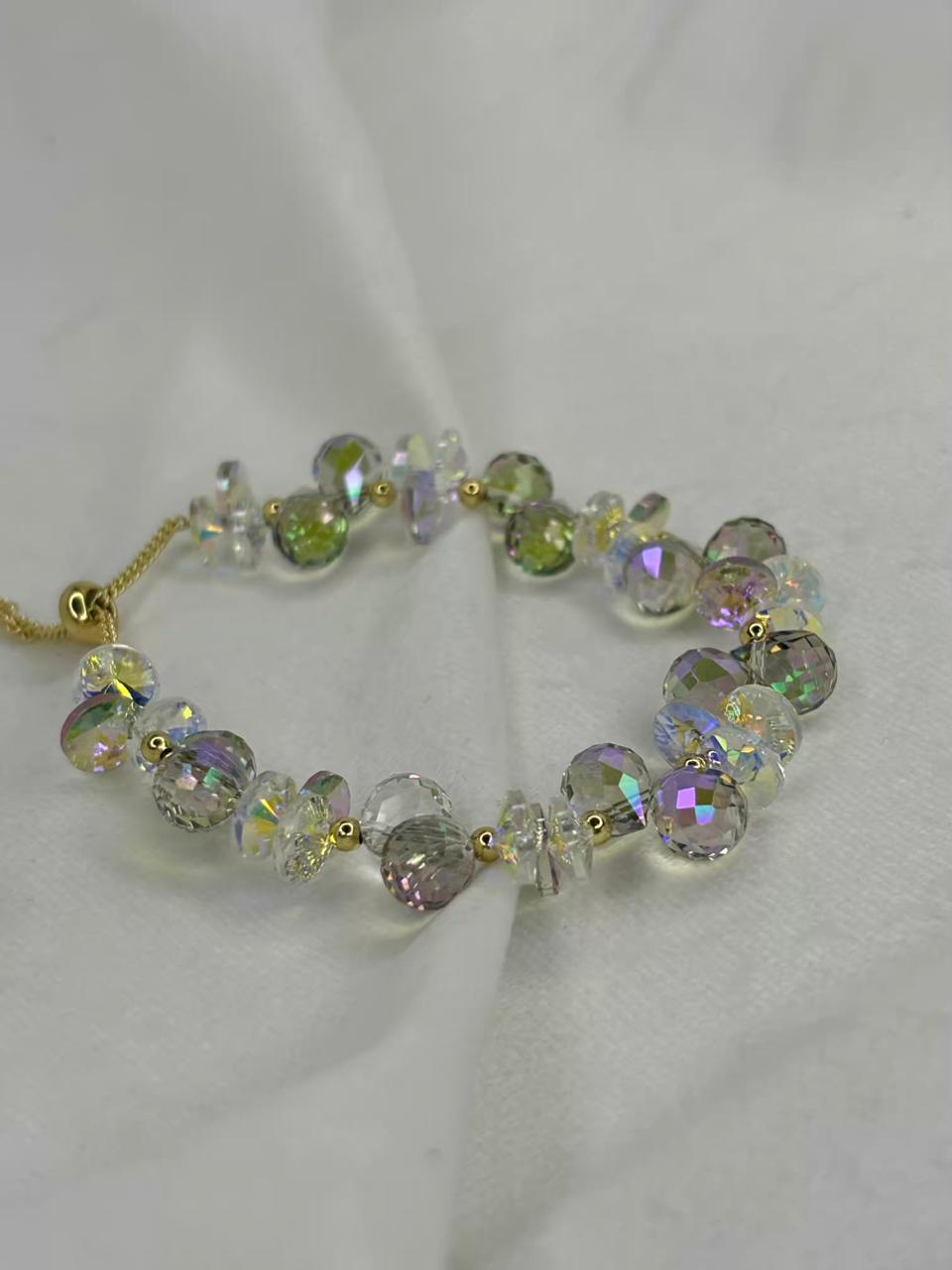 Light Green Healing Crystal Bracelet for Emotional Healing
