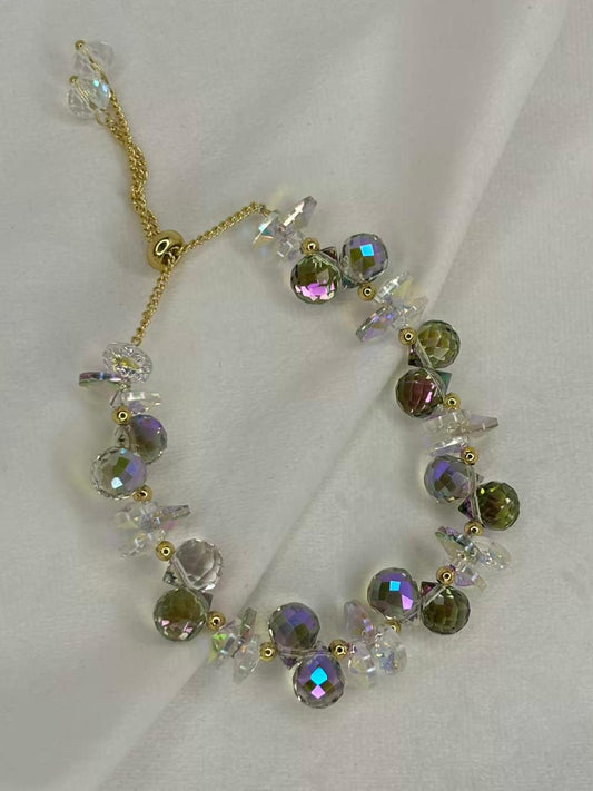 Light Green Healing Crystal Bracelet for Emotional Healing