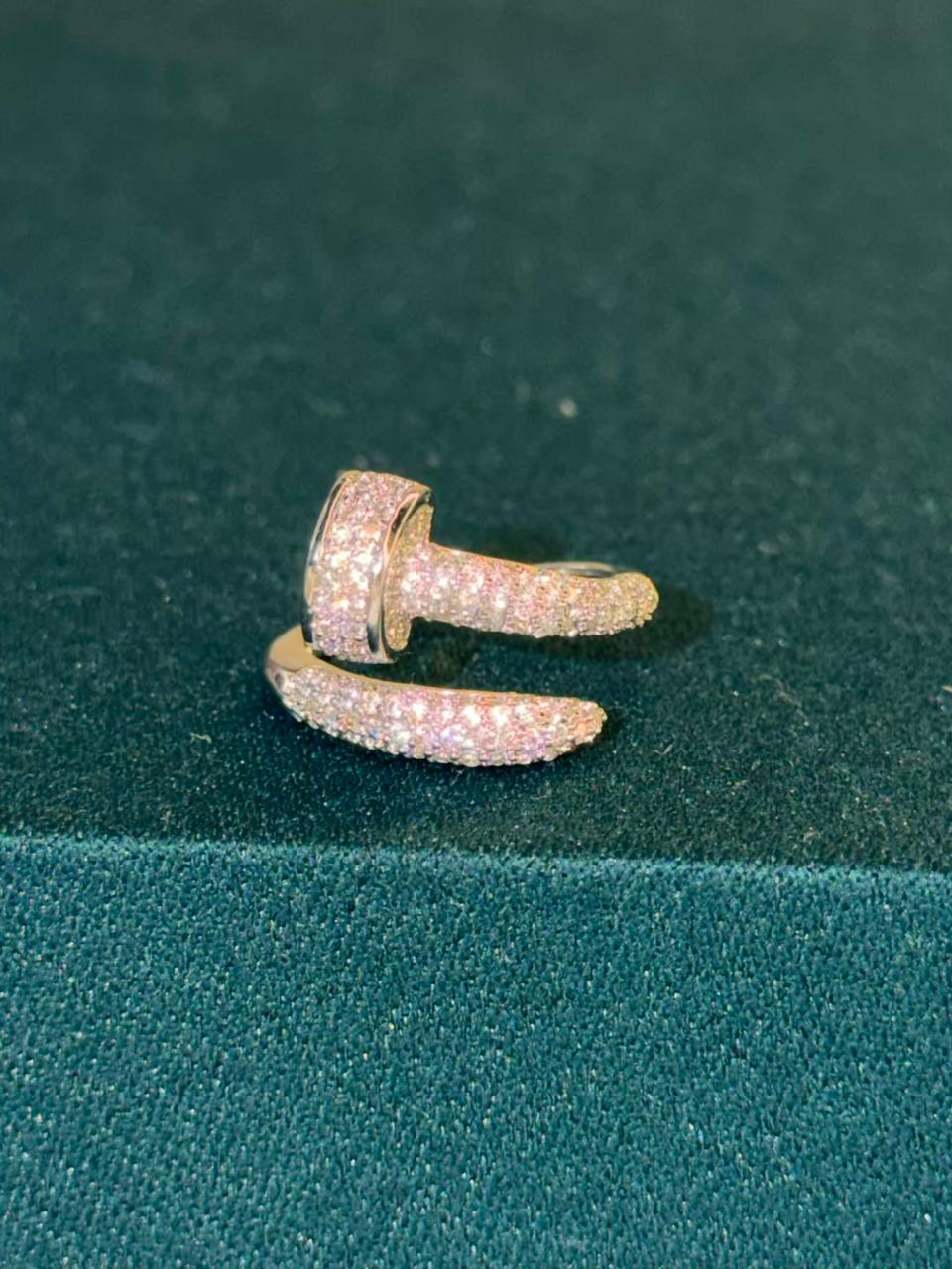 Nail Silver Ring Adjustable