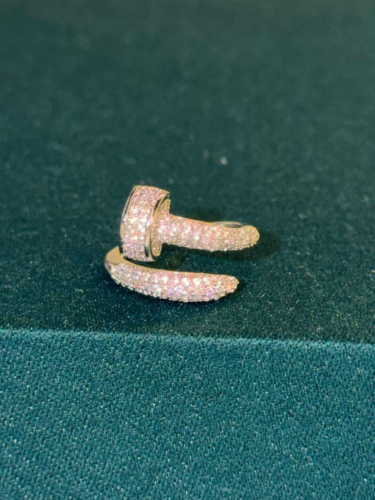 Nail Silver Ring Adjustable