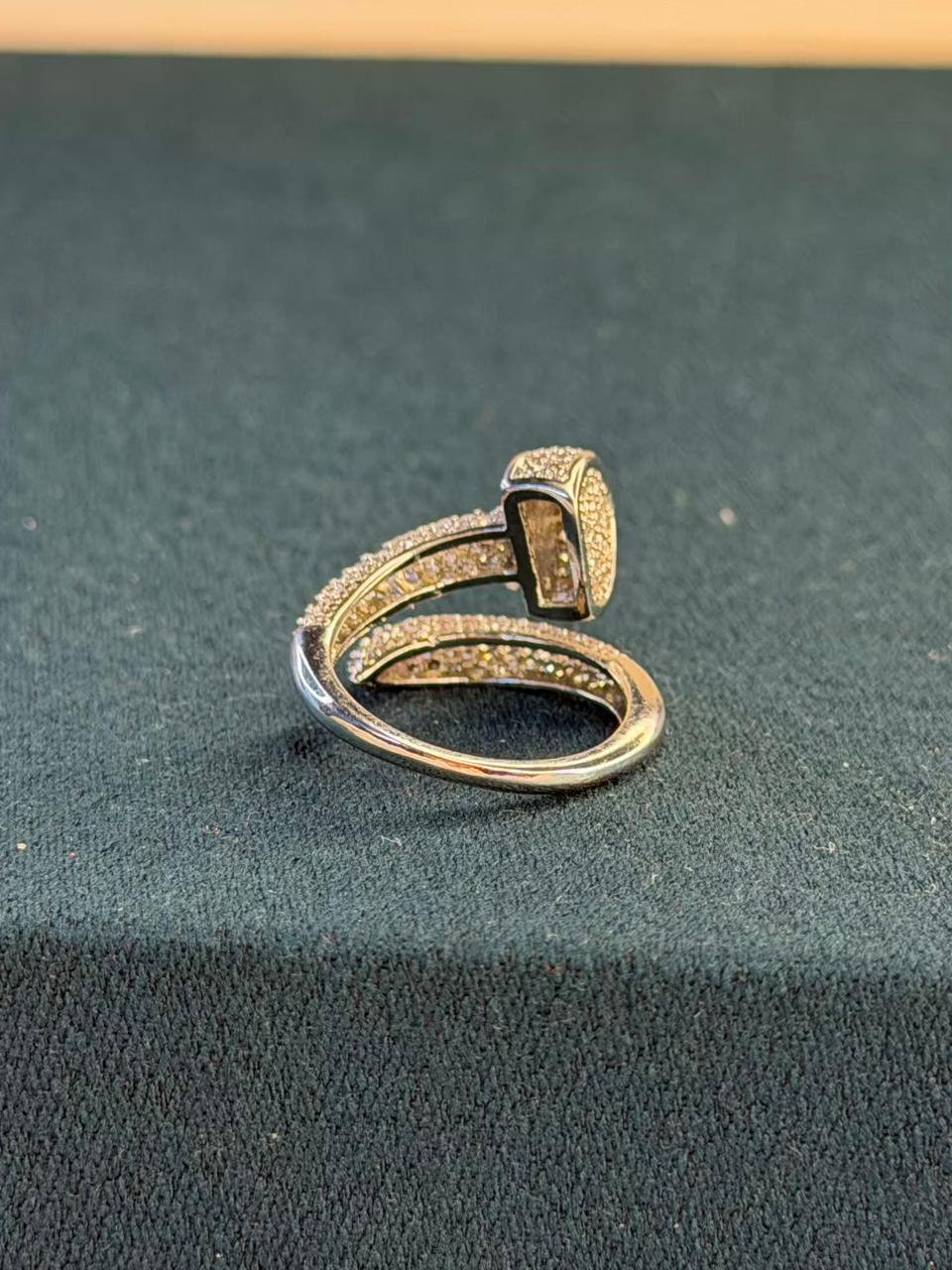 Nail Silver Ring Adjustable
