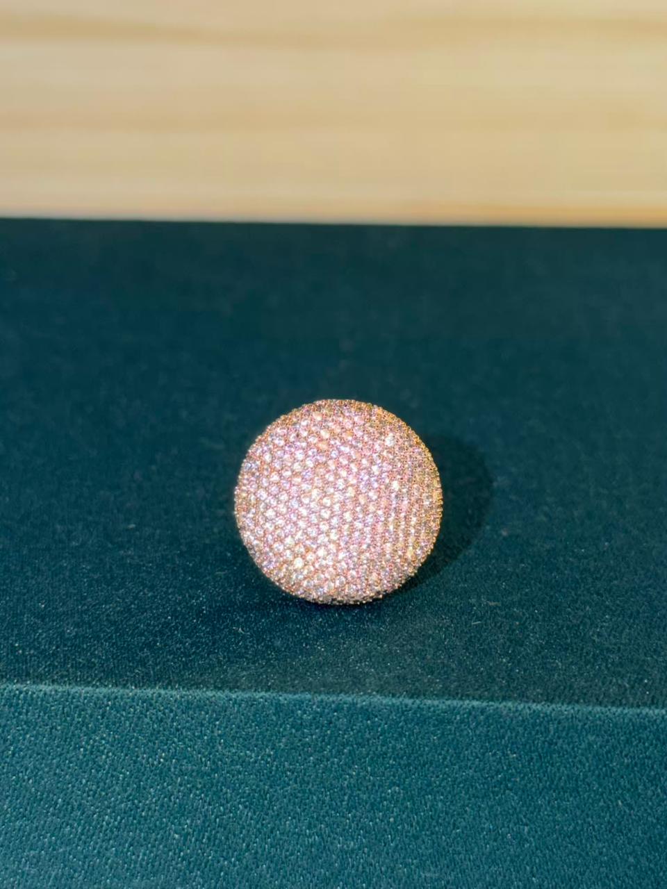 White Stone Round Silver Plated Ring Size Adjustable