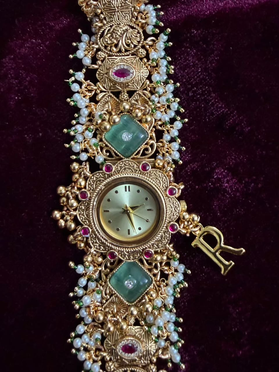 Best Seller Round Gold Dial Maharani Watch Heritage Bracelet( Price drop for last piece )