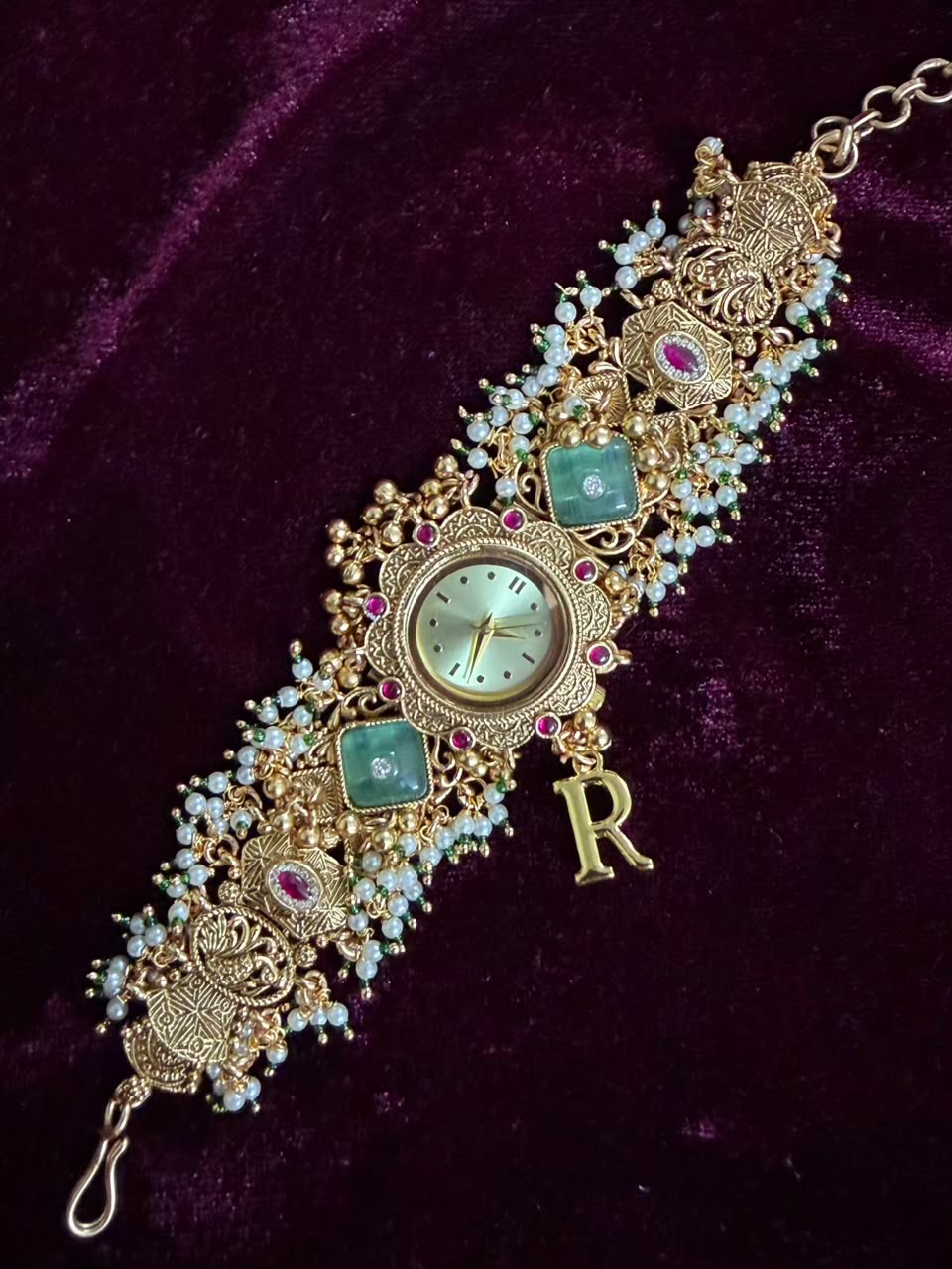 Best Seller Round Gold Dial Maharani Watch Heritage Bracelet( Price drop for last piece )