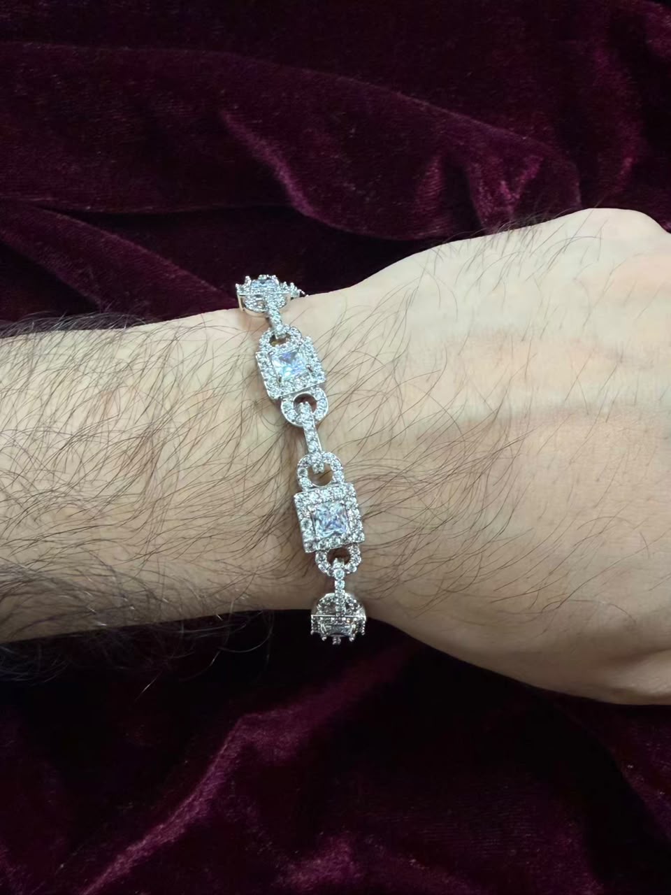 Royal Ice Square Men's Rakhi Bracelet