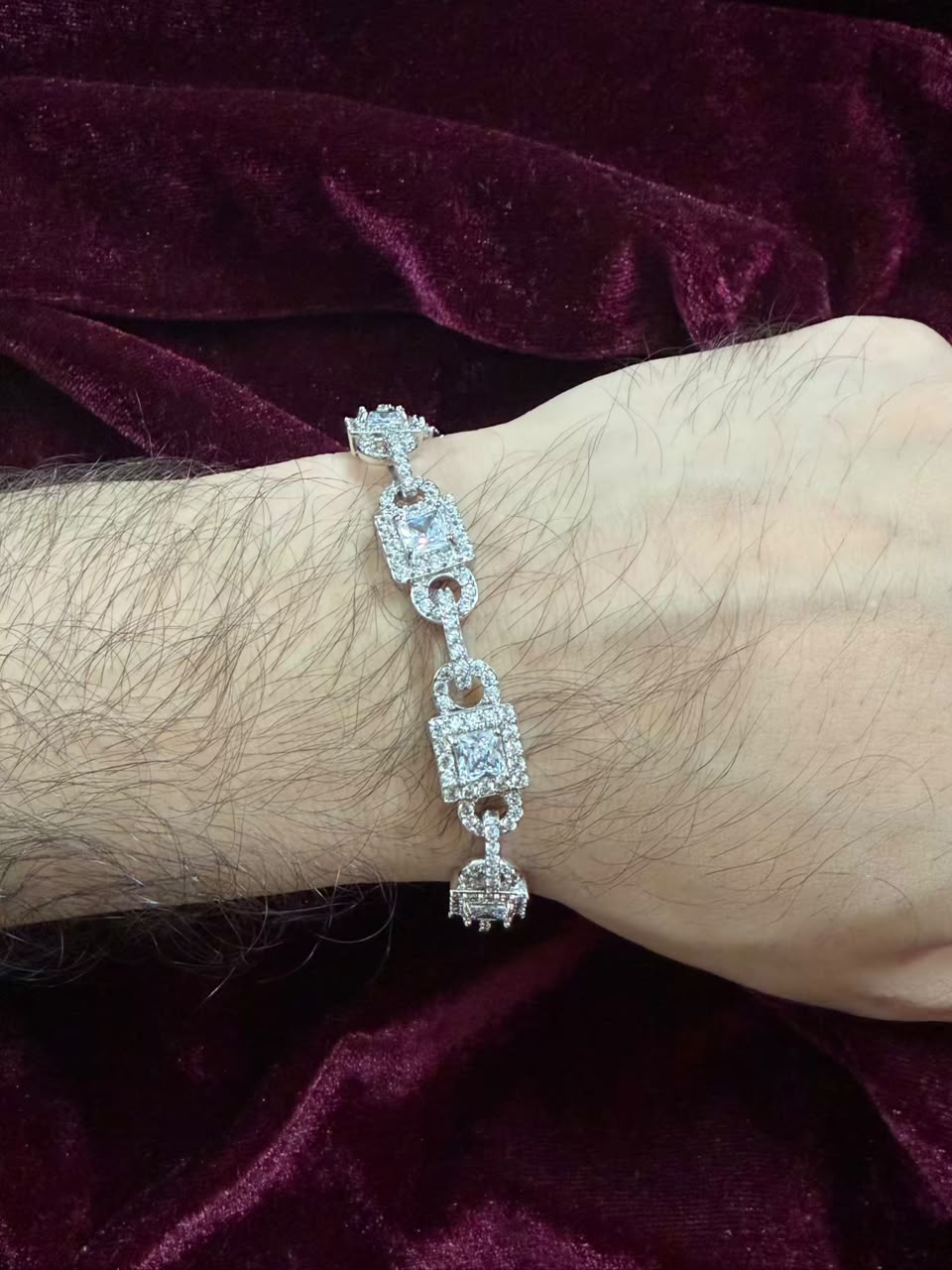 Royal Ice Square Men's Rakhi Bracelet