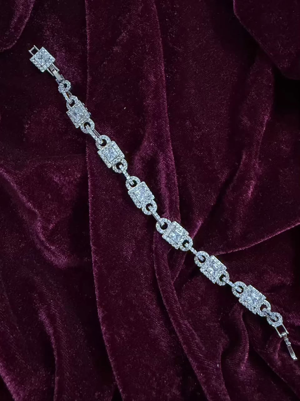 Royal Crystal Link Rakhi Bracelet
