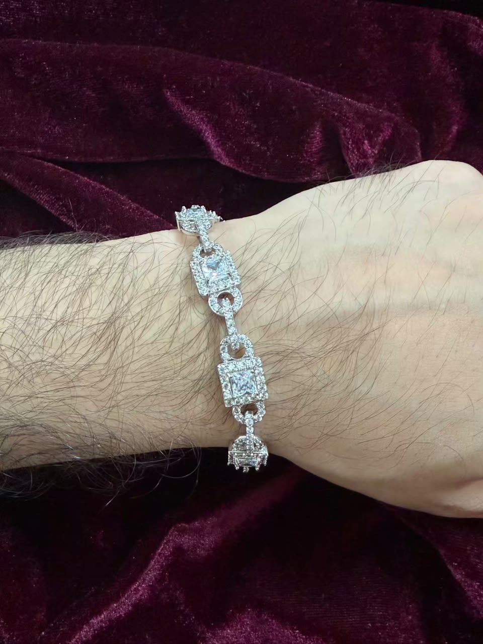 Royal Crystal Link Rakhi Bracelet